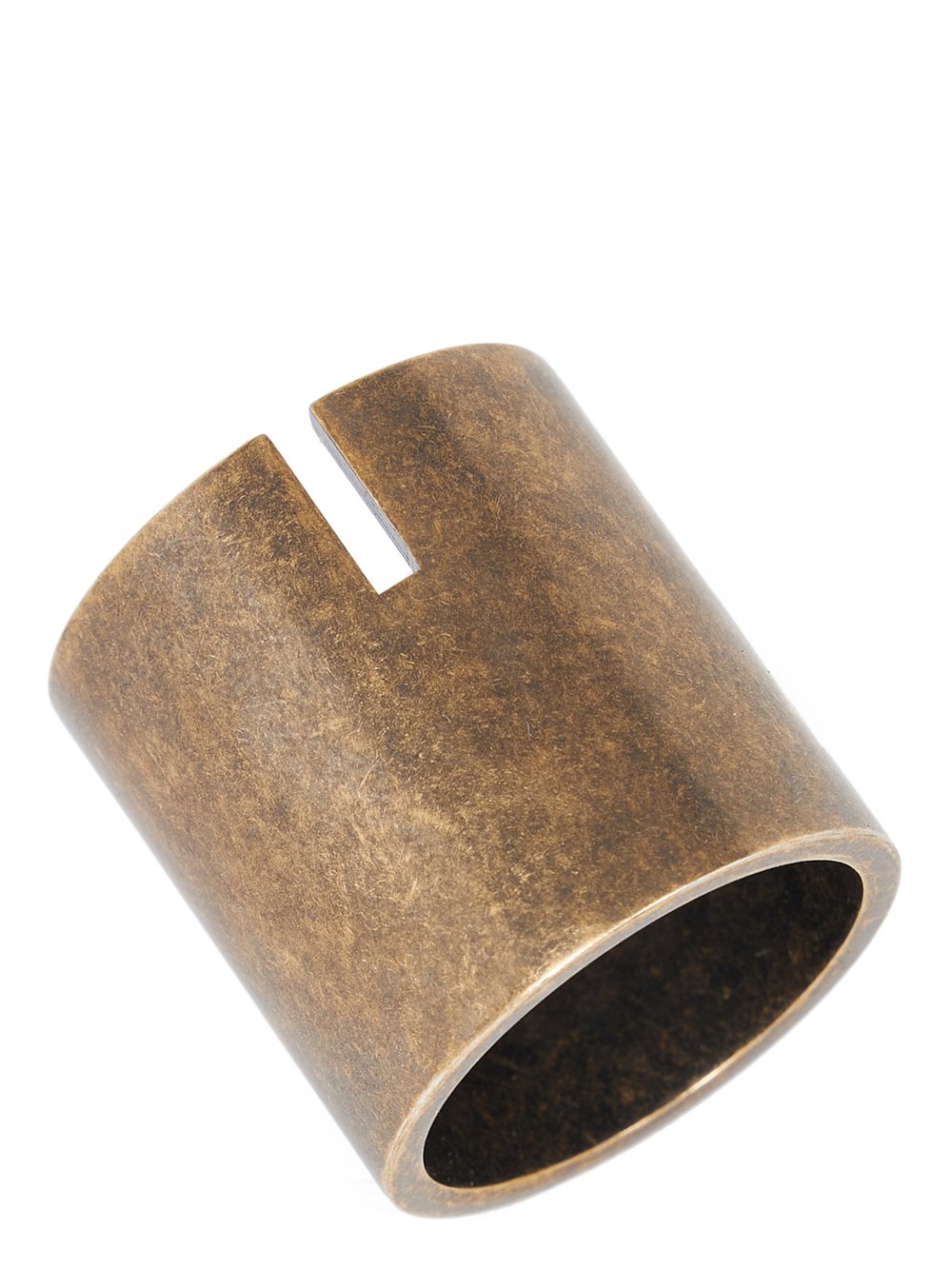 RICK OWENS SLITTED THUMB RING IN BRASS