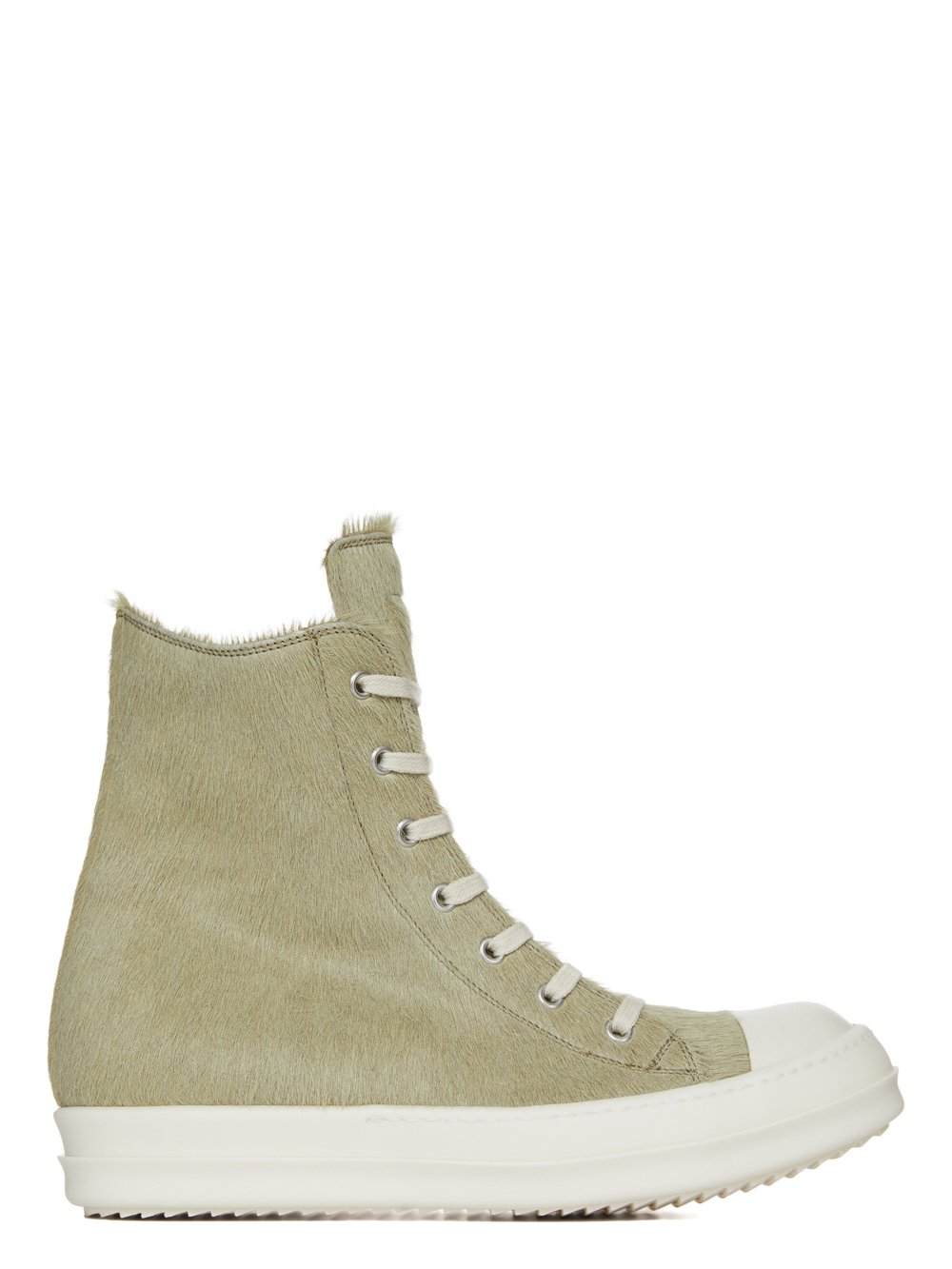 RICK OWENS FW23 LUXOR RUNWAY SNEAKS IN DIRTY ACID UNSHAVED COW LEATHER
