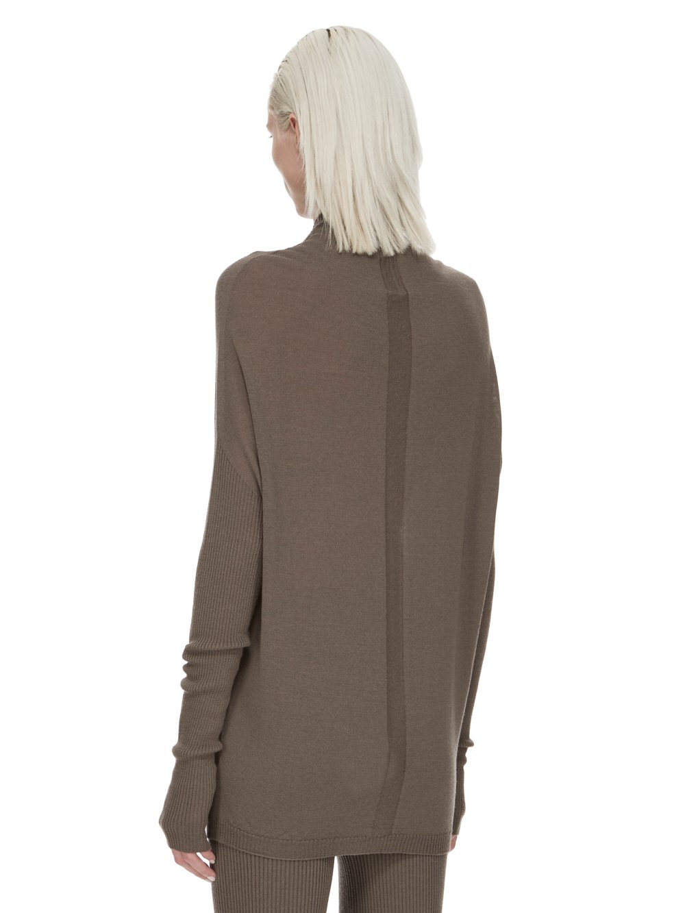 RICK OWENS FW23 LUXOR CRATER KNIT IN DUST GREY LIGHTWEIGHT RASATO KNIT