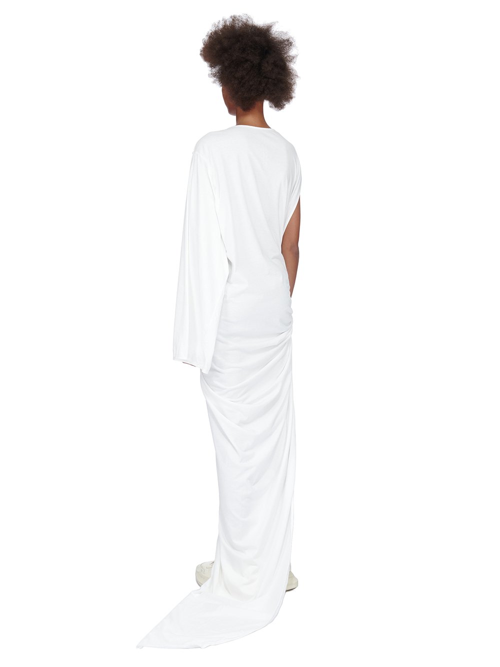 DRKSHDW FW23 LUXOR EDFU GOWN IN MILK MEDIUM WEIGHT COTTON JERSEY