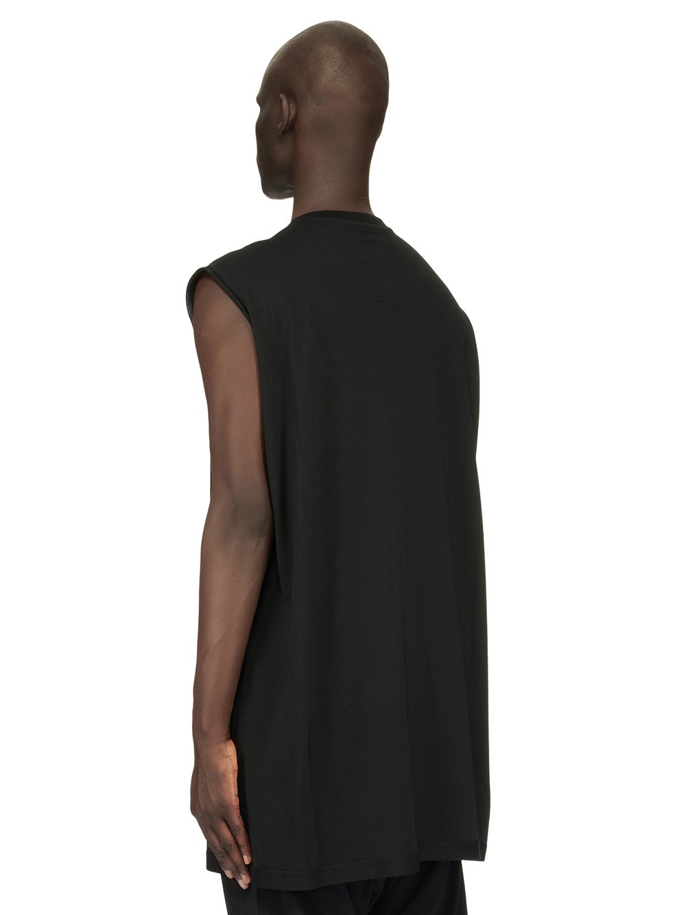 CHAMPION X RICK OWENS TARP T IN BLACK MEDIUM WEIGHT COTTON JERSEY 