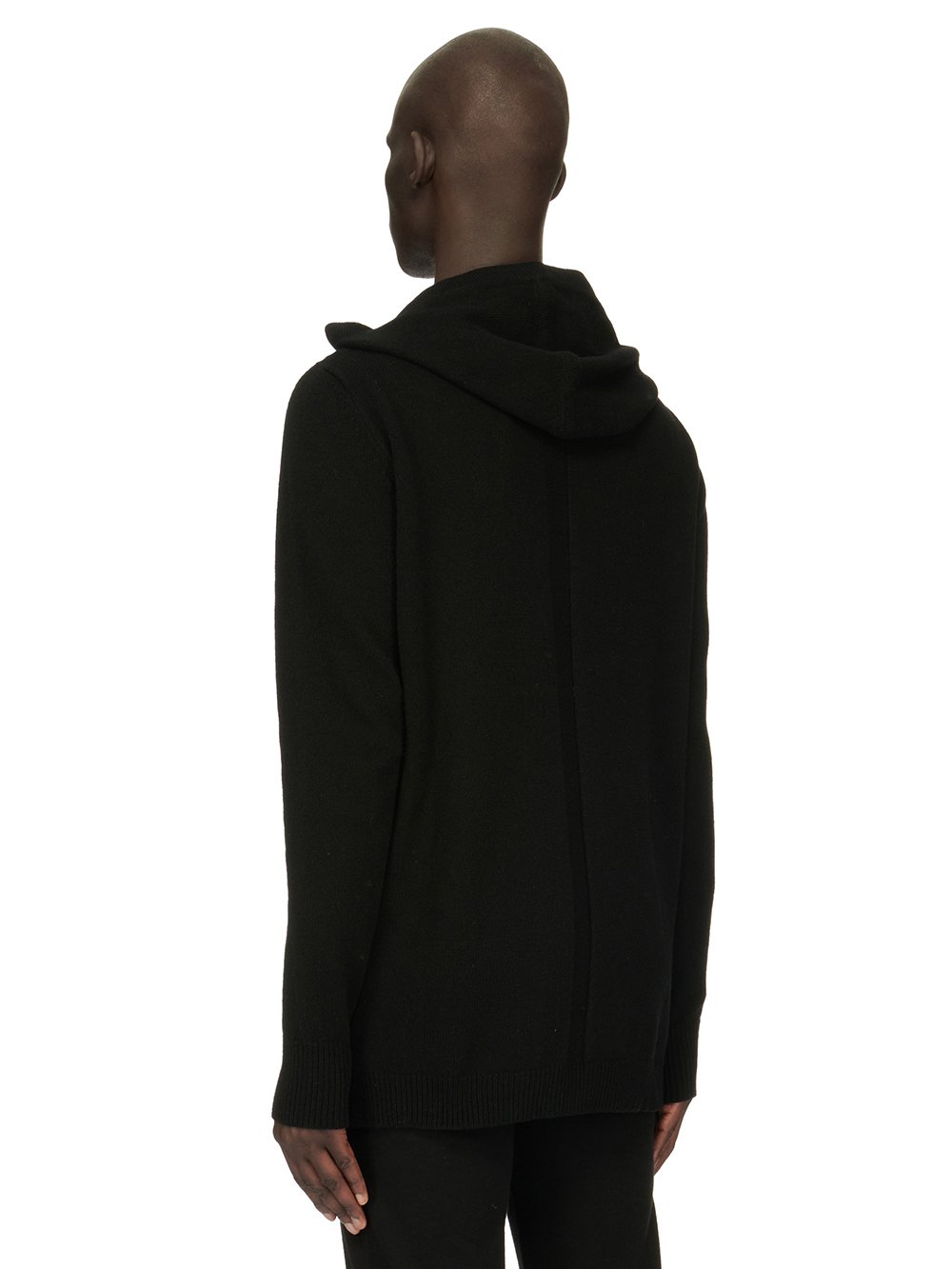 RICK OWENS FW23 LUXOR ZIPPED HOODIE IN RECYCLED CASHMERE KNIT