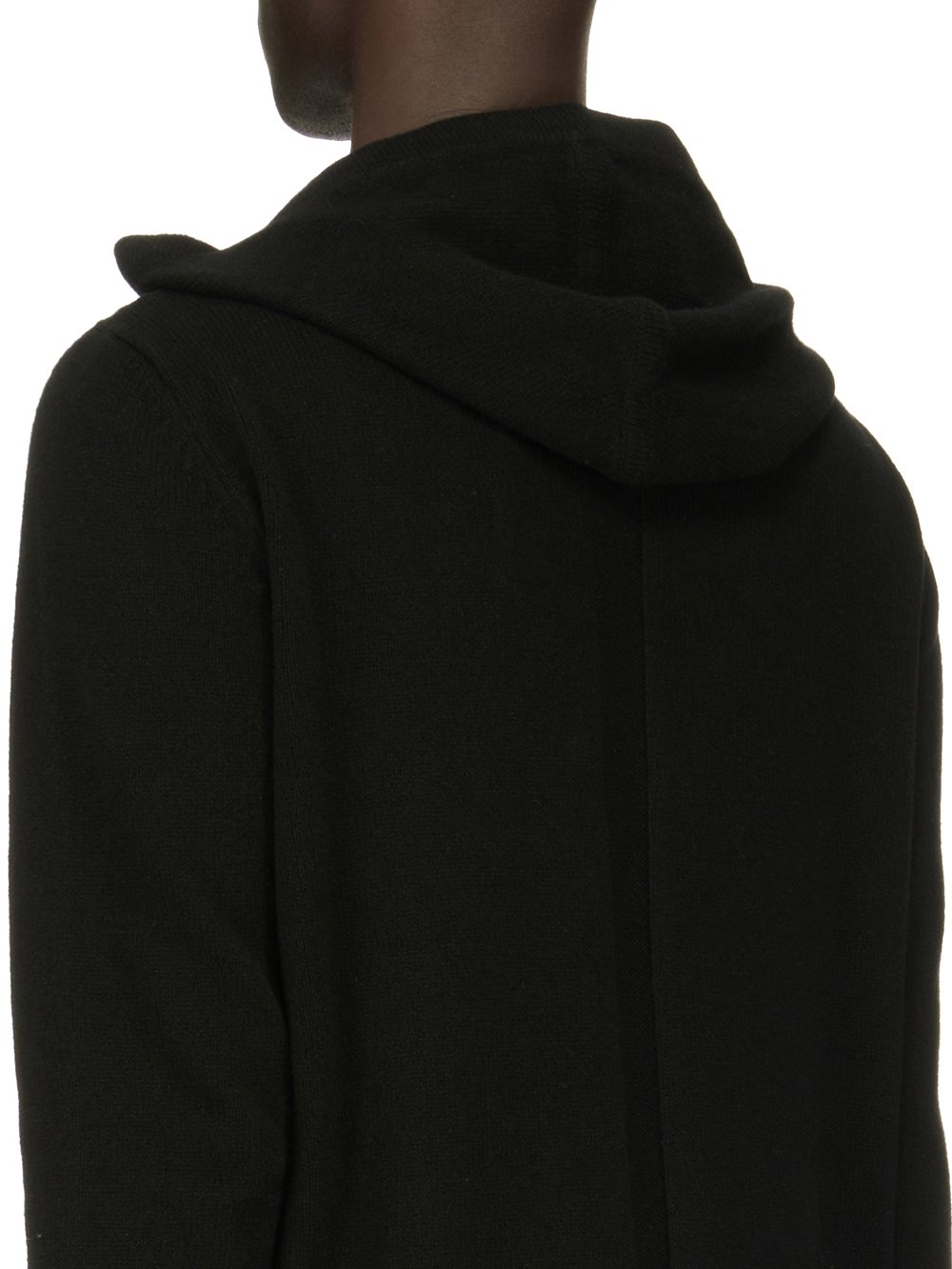 RICK OWENS FW23 LUXOR ZIPPED HOODIE IN RECYCLED CASHMERE KNIT