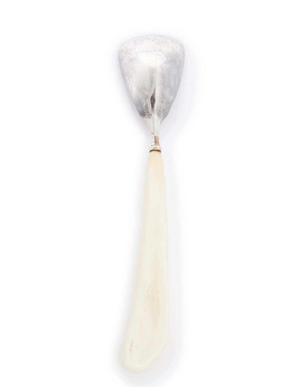 RICK OWENS SERVING SPOON FEATURES A BIG STERLING TOP AND A LONG, NATURAL COLOR BONE HANDLE.