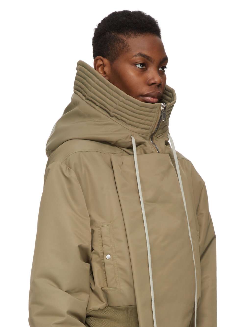 DRKSHDW FW23 LUXOR ALICE PARKA IN PALE GREEN AND MAUVE RECYCLED BOMBER