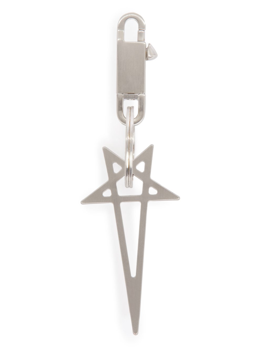 RICK OWENS FW23 LUXOR PENTAGRAM IN PALLADIUM TONE BRASS