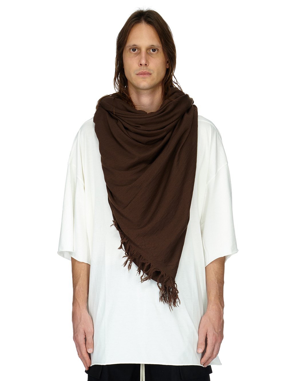 RICK OWENS FW23 LUXOR KNIT BLANKET IN LIGHTWEIGHT RASATO KNIT