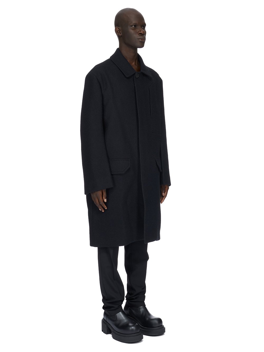 RICK OWENS FW23 LUXOR JUMBO MAC IN COMPACT WOOL FELT