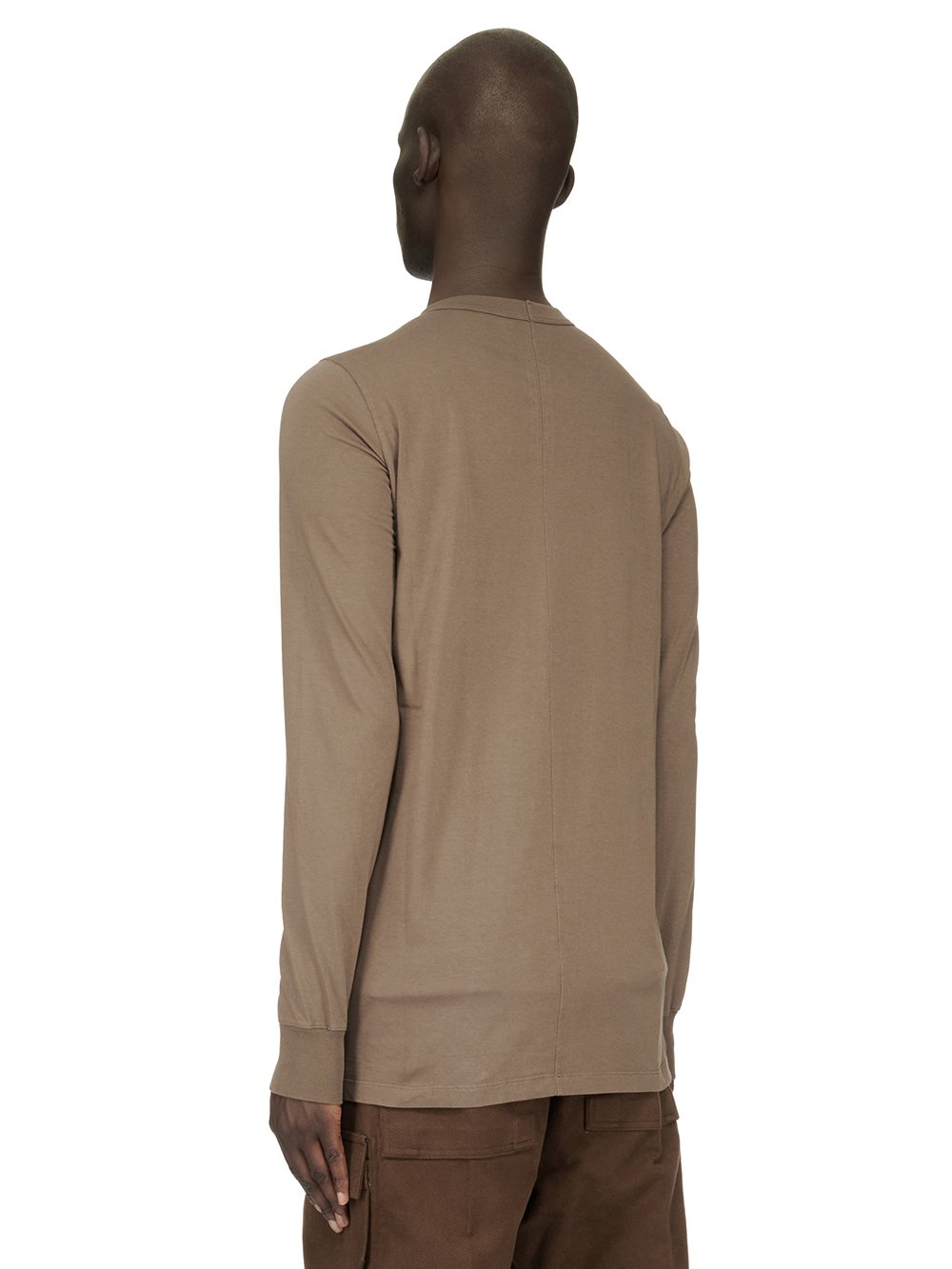 RICK OWENS FW23 LUXOR LEVEL LS T IN DUST CLASSIC COTTON JERSEY