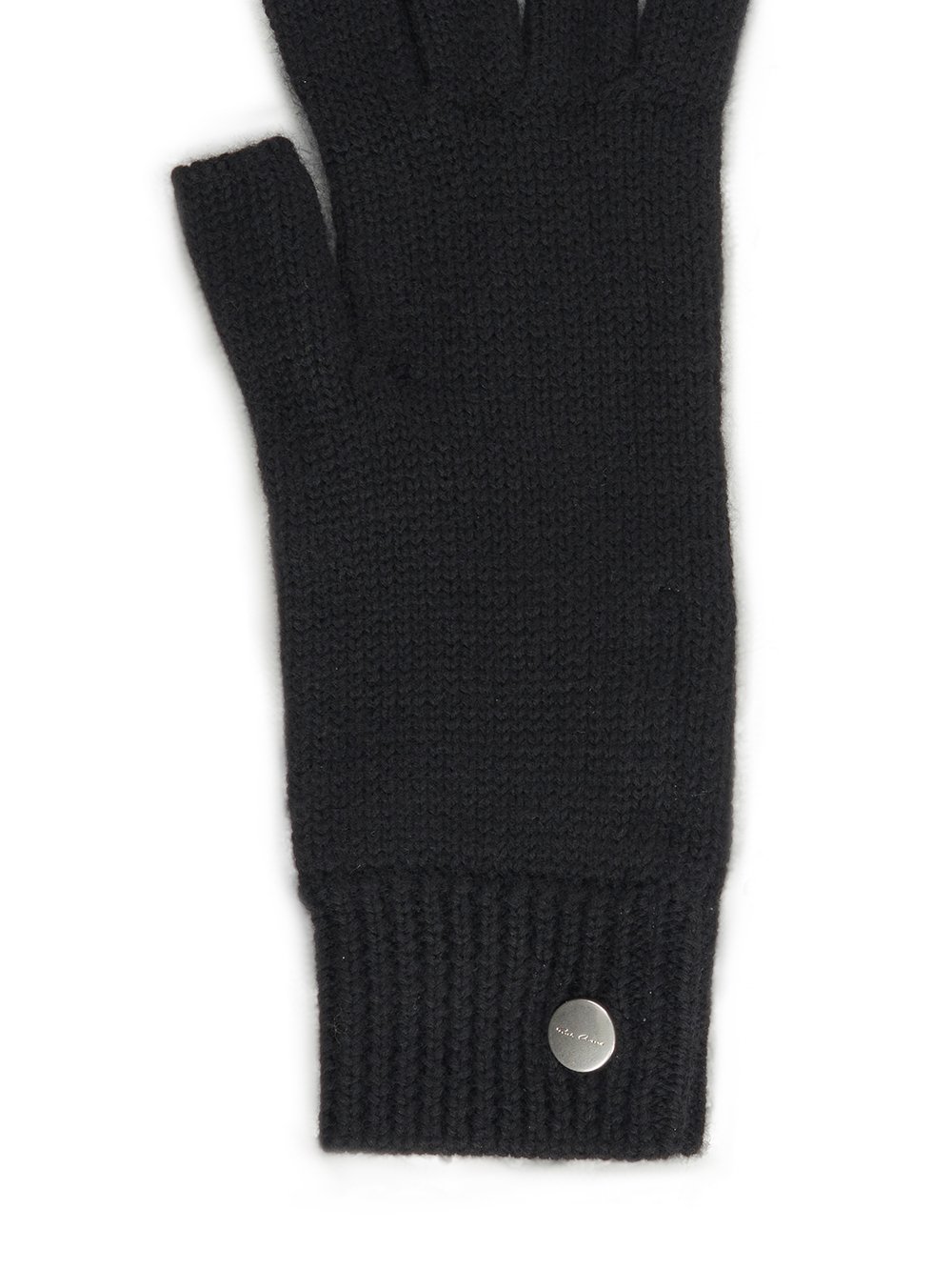 RICK OWENS FW23 LUXOR TOUCHSCREEN GLOVES IN BLACK LIGHTWEIGHT RASATO KNIT