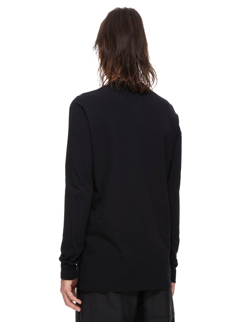 RICK OWENS FW23 LUXOR LEVEL LS T IN  BLACK CLASSIC COTTON JERSEY