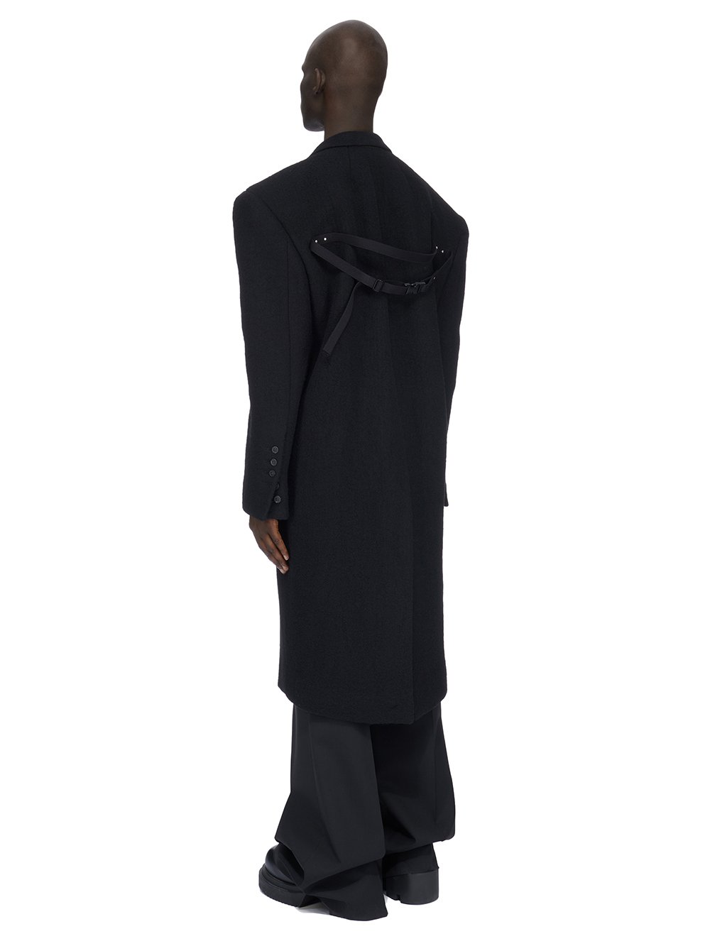 RICK OWENS FW23 LUXOR SOFT JUMBO TATLIN COAT IN BLACK BOILED WOOL