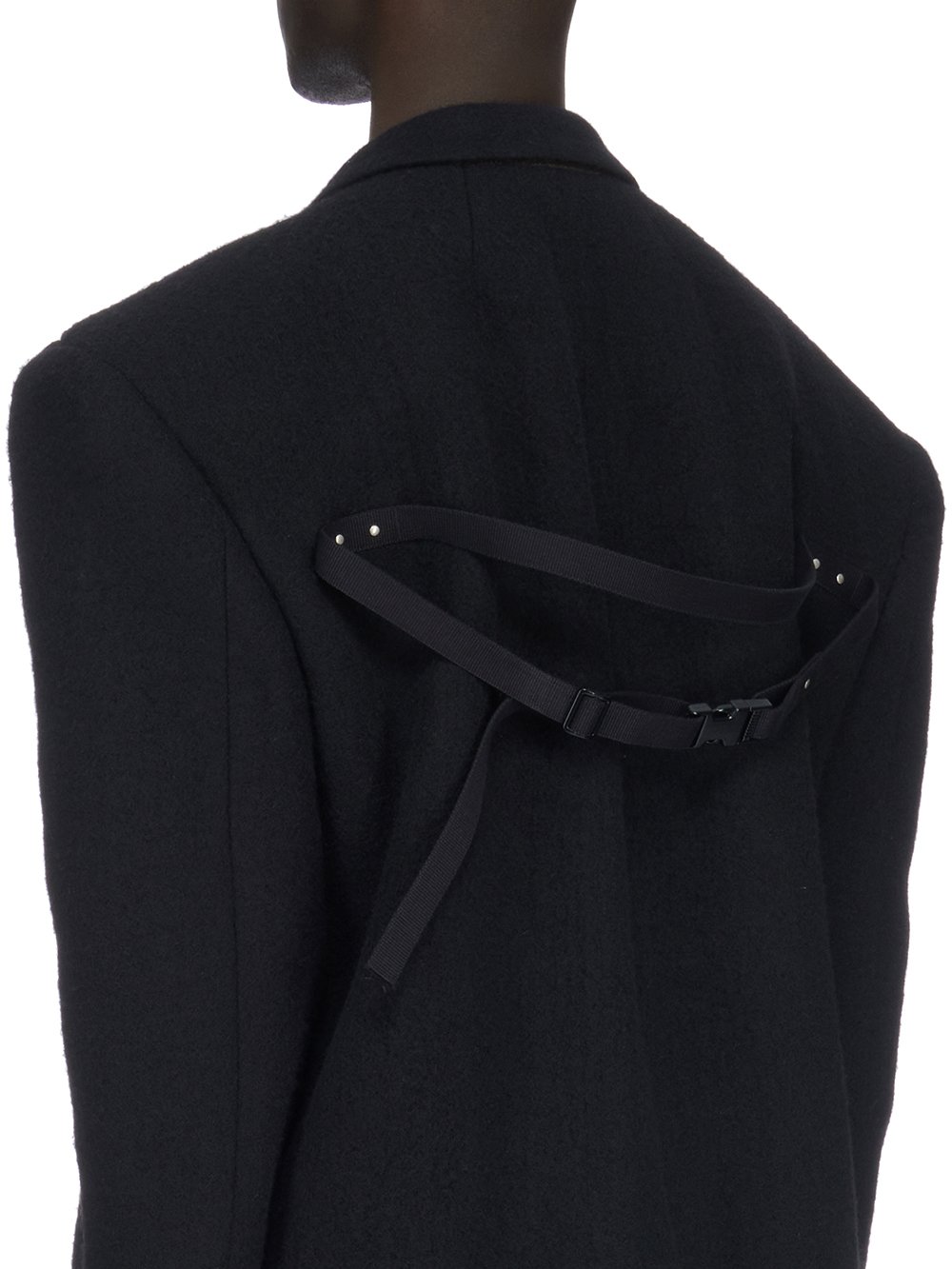 RICK OWENS FW23 LUXOR SOFT JUMBO TATLIN COAT IN BLACK BOILED WOOL