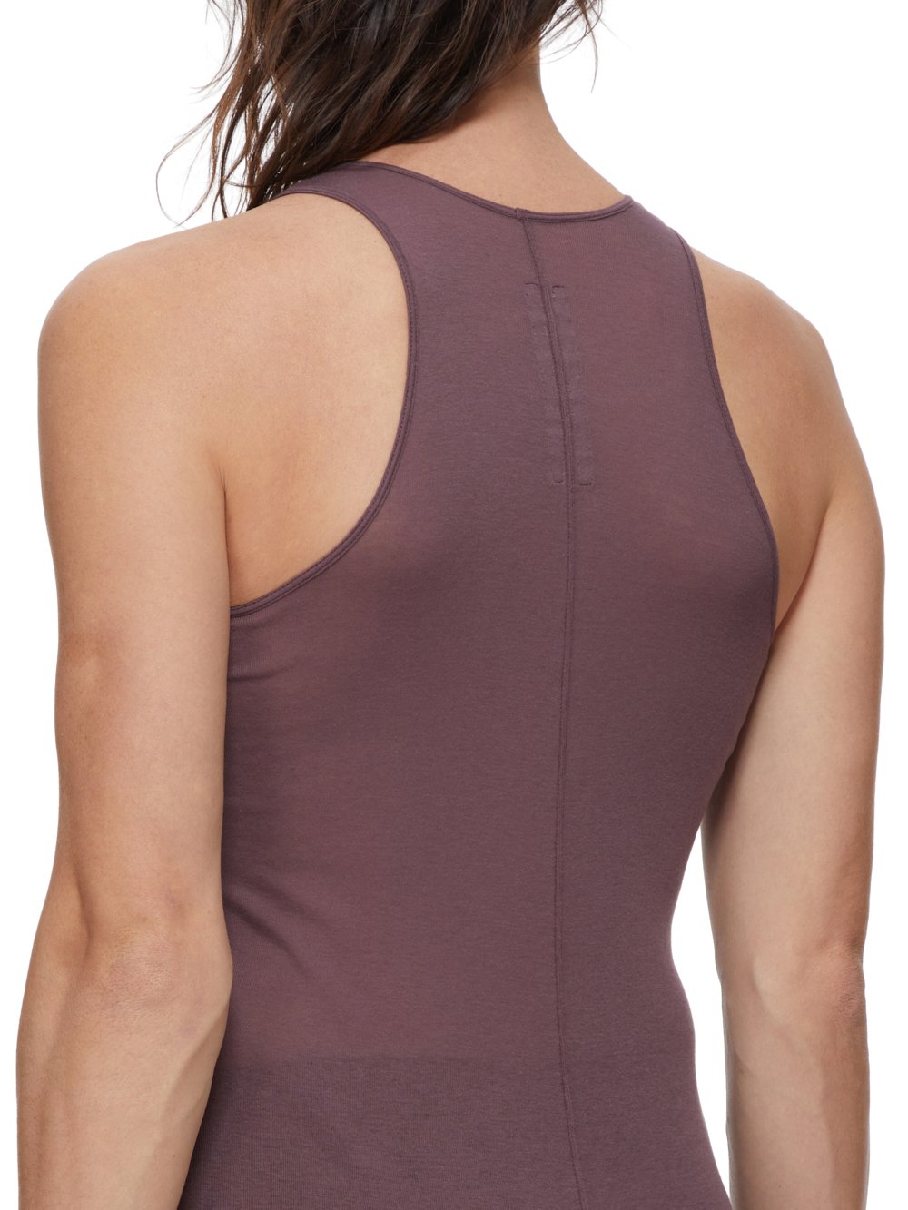 RICK OWENS FW23 LUXOR BASIC RIB TANK IN AMETHYST MINI RIB JERSEY