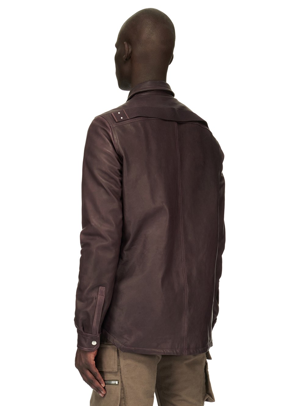 RICK OWENS FW23 LUXOR OUTERSHIRT IN AMETHYST PURPLE VEG NAPPA LAMB