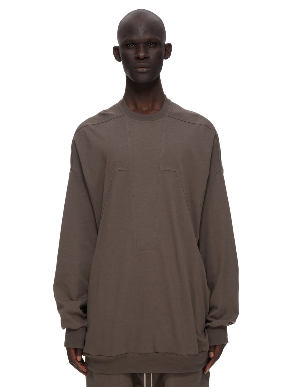 RICK OWENS FW23 LUXOR SPLINTERED PETER IN DUST GREY HEAVY JERSEY