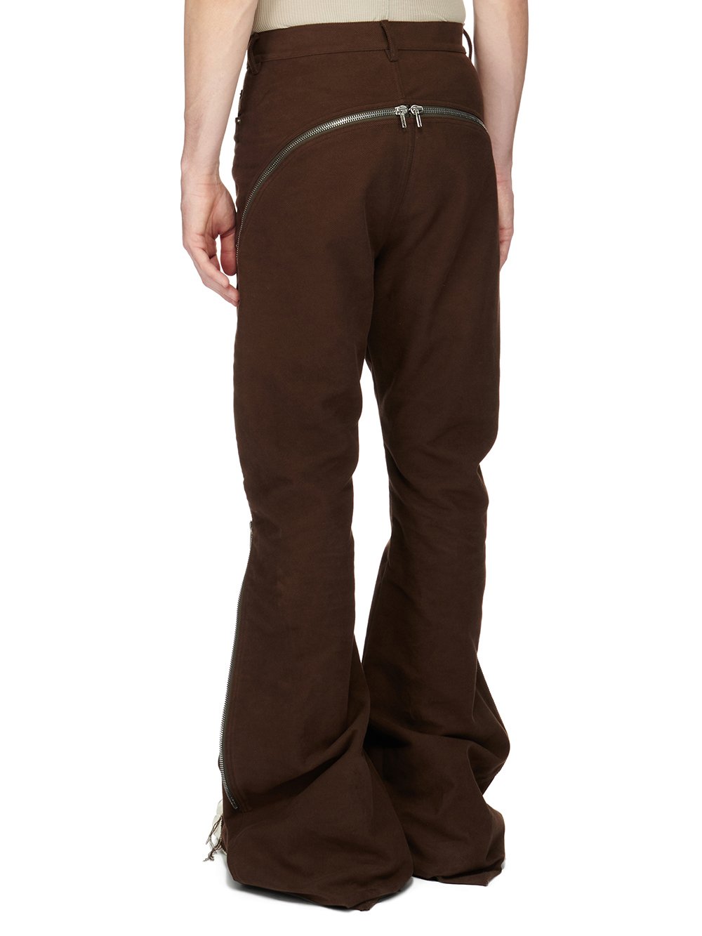 RICK OWENS FW23 LUXOR BOLAN BANANA IN BROWN BRUSHED HEAVY TWILL