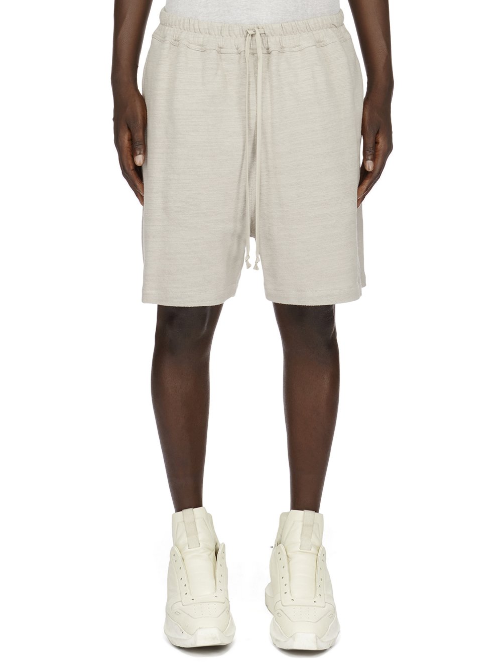 RICK OWENS FW23 LUXOR BOXERS IN PEARL BIGARZATO JERSEY 