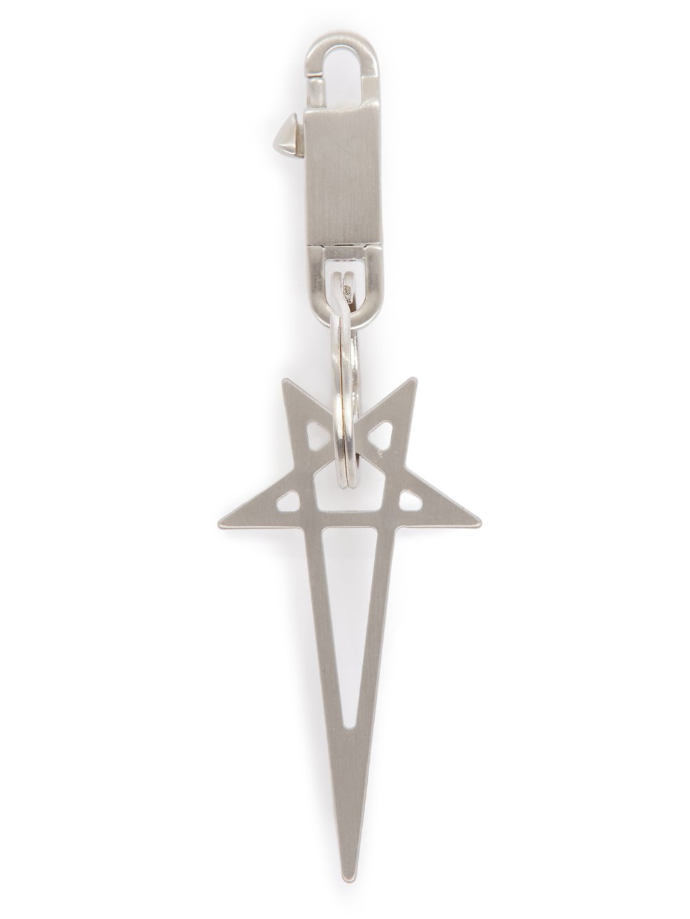 RICK OWENS FW23 LUXOR PENTAGRAM IN PALLADIUM TONE BRASS