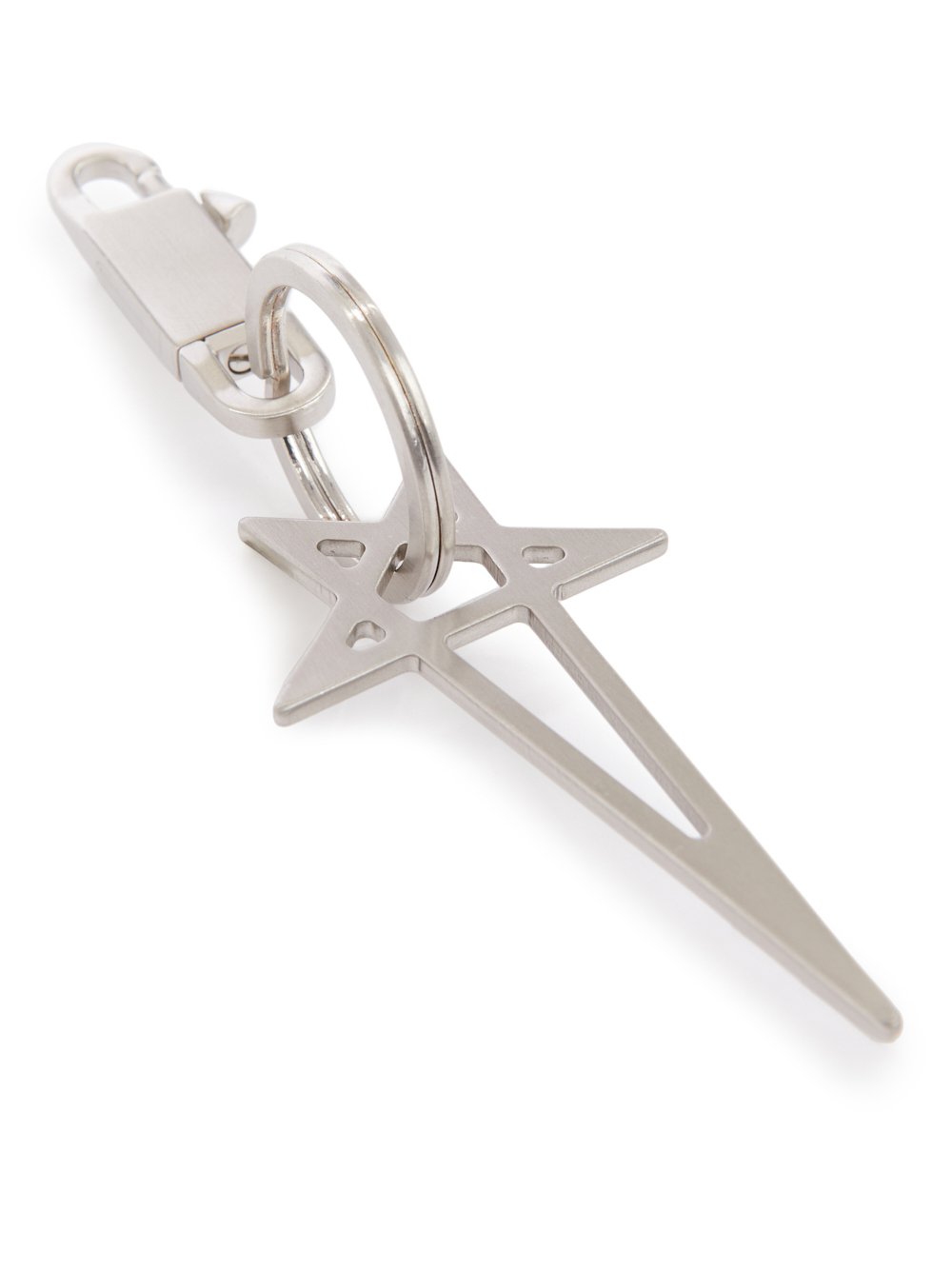 RICK OWENS FW23 LUXOR PENTAGRAM IN PALLADIUM TONE BRASS