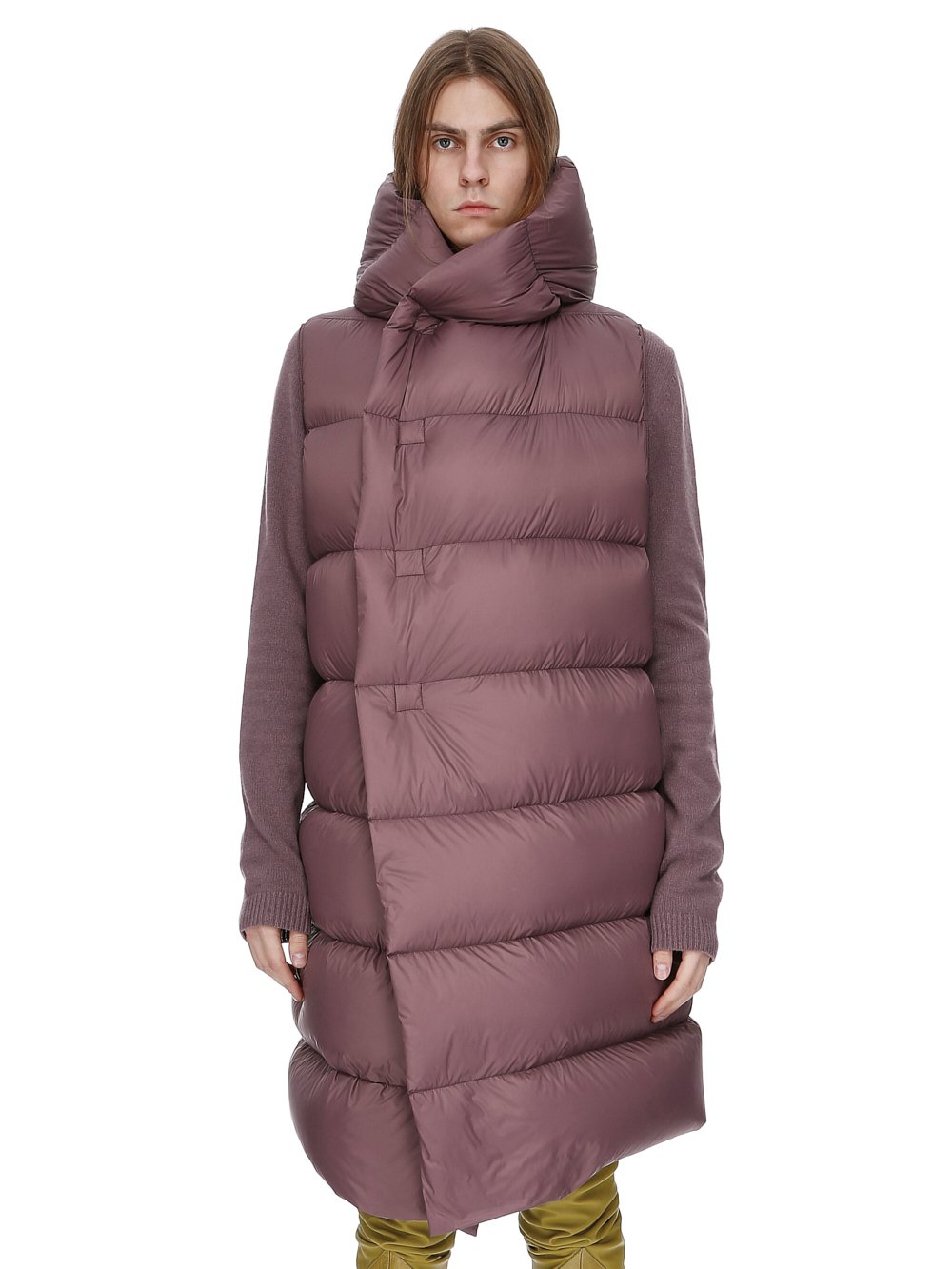 RICK OWENS FW23 LUXOR HOODED LINER IN AMETHYST PURPLE RECYCLED NYLON