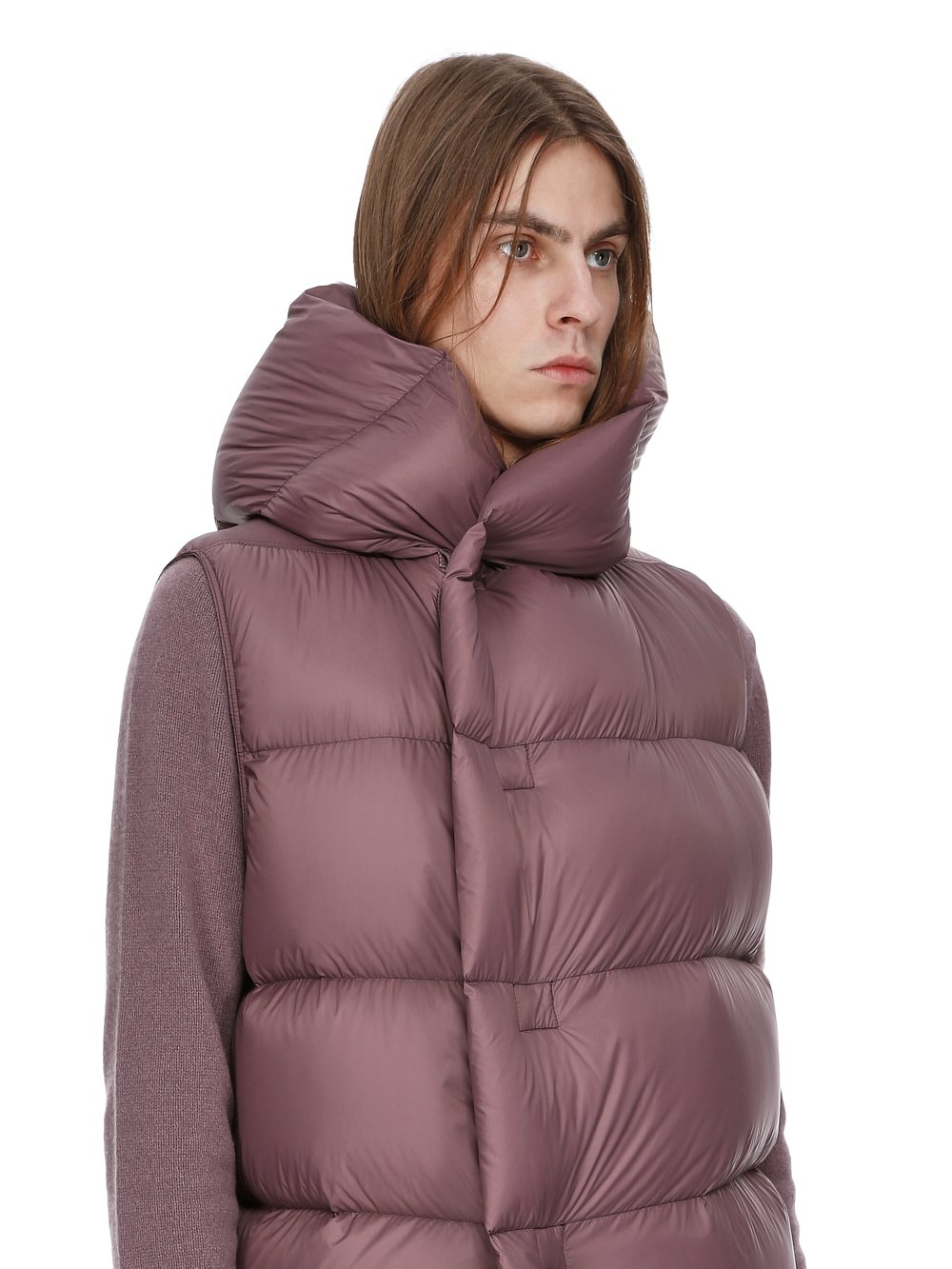 RICK OWENS FW23 LUXOR HOODED LINER IN AMETHYST PURPLE RECYCLED NYLON