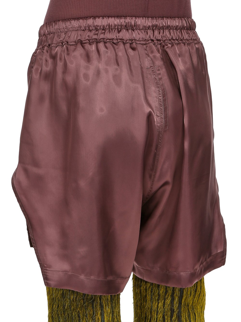 RICK OWENS FW23 LUXOR BOXERS IN AMETHYST PURPLE CUPRO SATIN