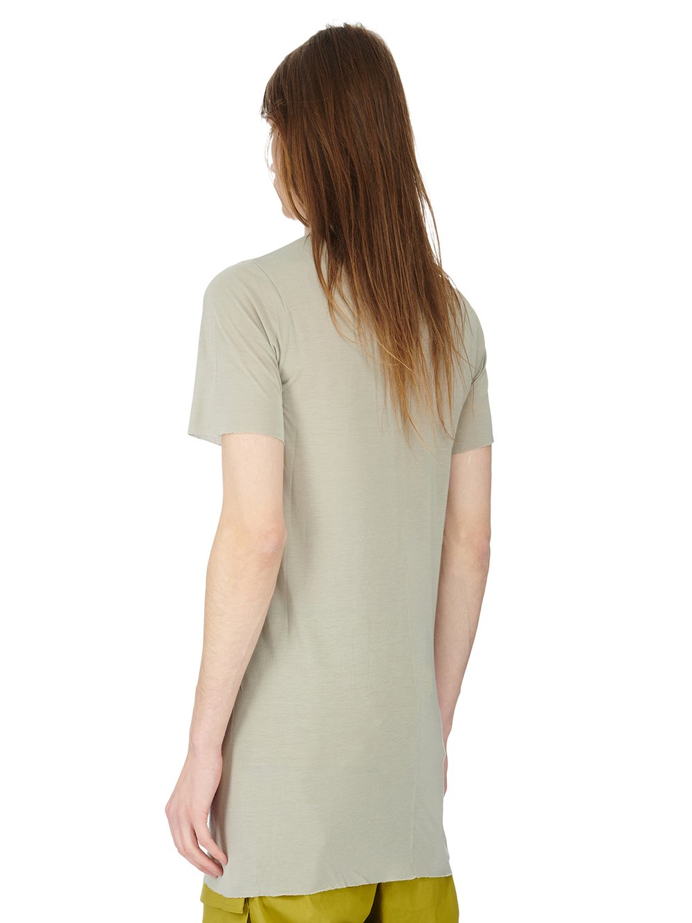 RICK OWENS FW23 LUXOR BASIC SS T IN PEARL VISCOSE SILK JERSEY