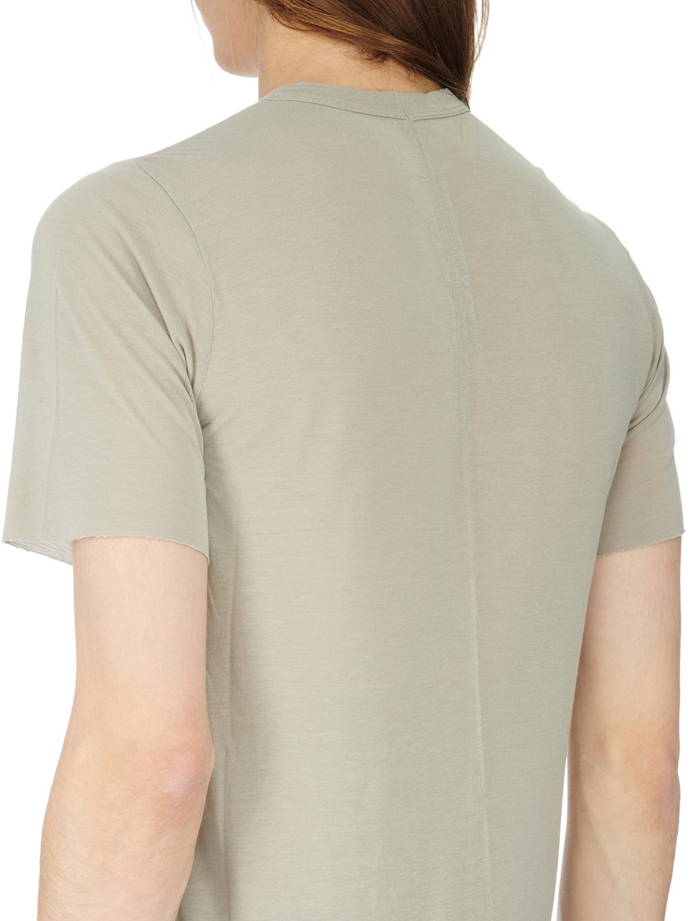 RICK OWENS FW23 LUXOR BASIC SS T IN PEARL VISCOSE SILK JERSEY