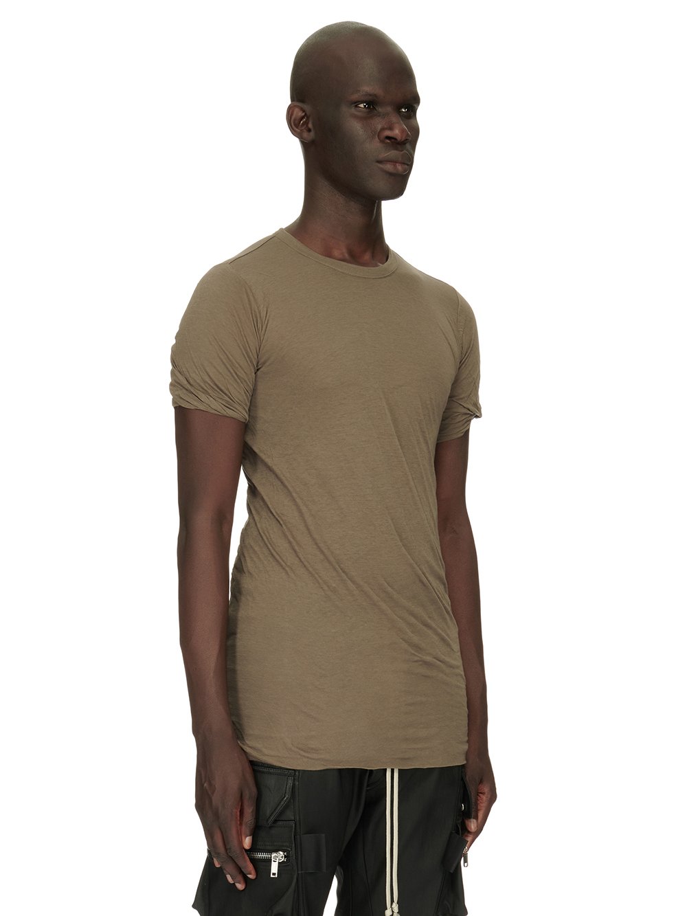 RICK OWENS FW23 LUXOR DOUBLE SS T IN DUST GREY UNSTABLE COTTON