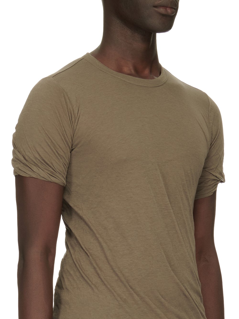 RICK OWENS FW23 LUXOR DOUBLE SS T IN DUST GREY UNSTABLE COTTON