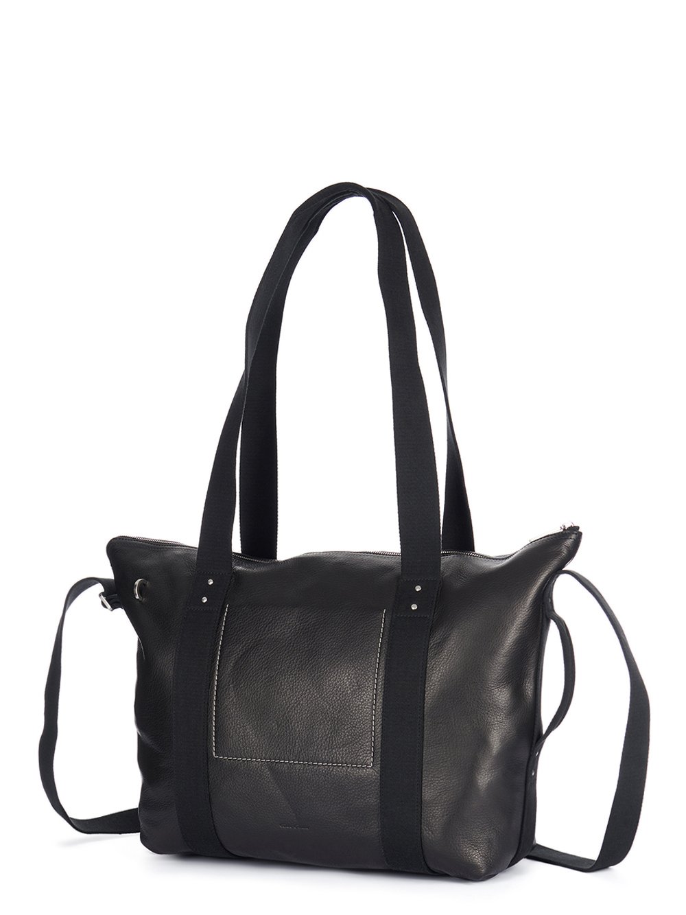 RICK OWENS FW23 LUXOR TROLLEY IN BLACK SOFT GRAIN COW LEATHER