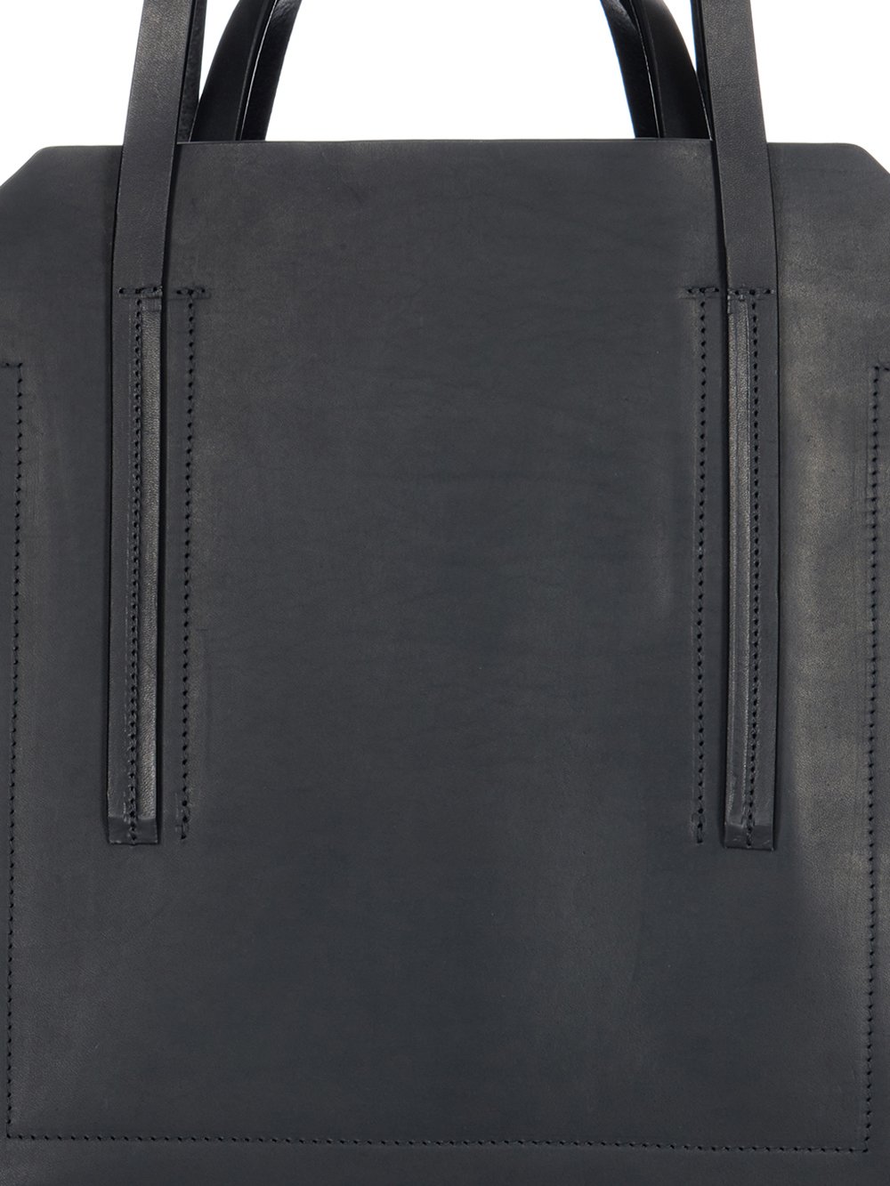 RICK OWENS FW23 LUXOR SHOPPER IN BLACK GROPPONE COW LEATHER