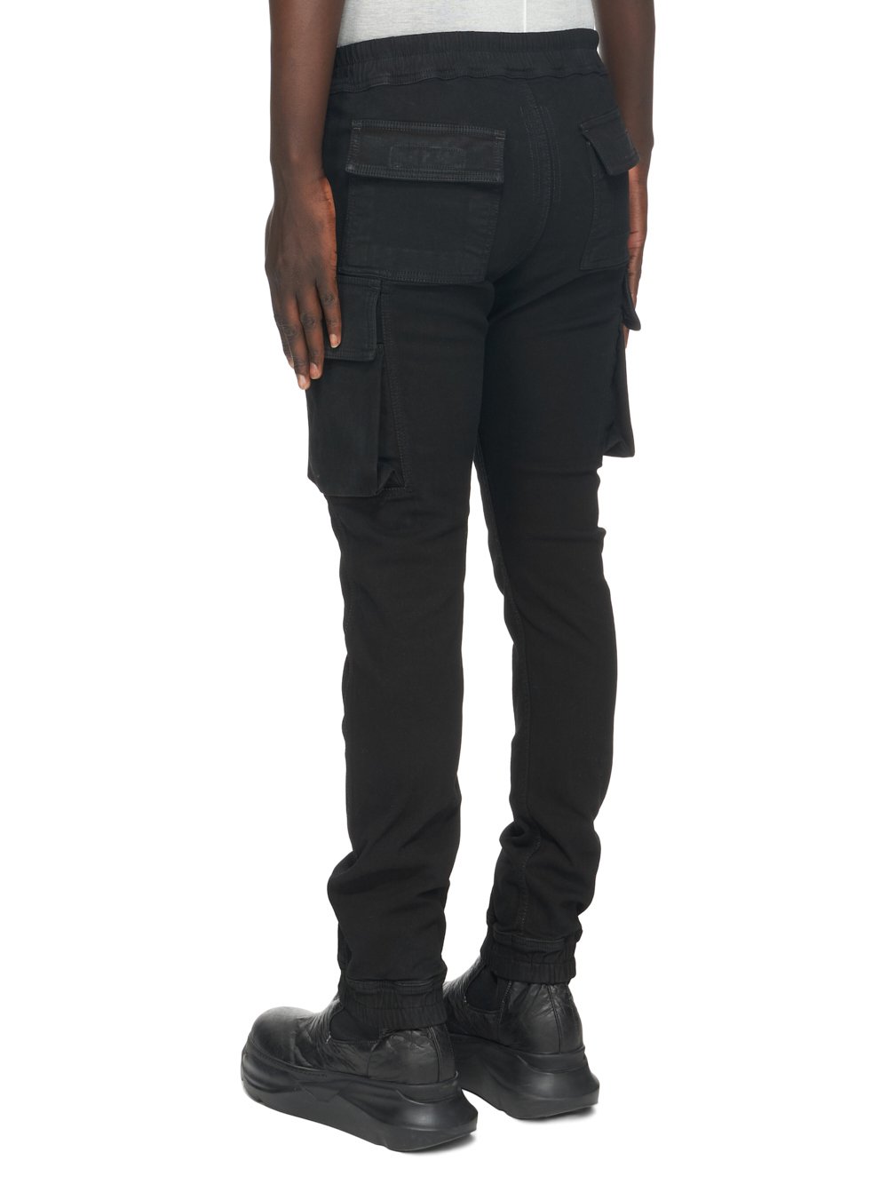 RICK OWENS FW23 LUXOR MASTODON CUT IN BLACKETY BLACK STRETCH DENIM 