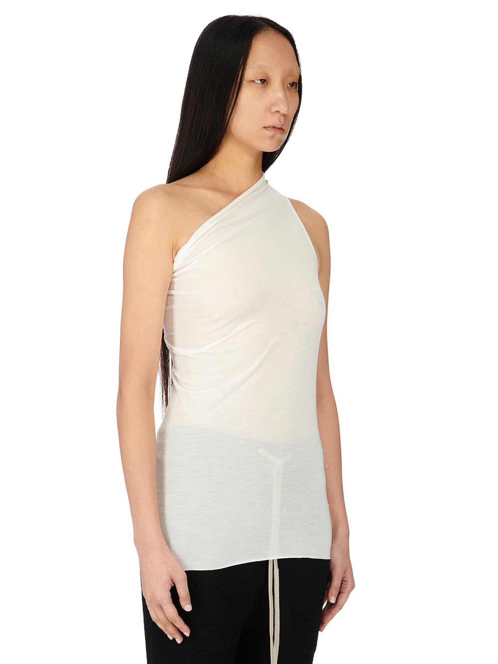 RICK OWENS FW23 LUXOR ATHENA T IN MILK VISCOSE SILK JERSEY