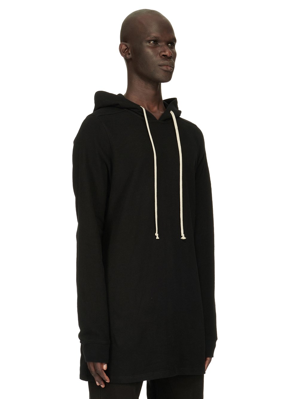 RICK OWENS FW23 LUXOR HOODIE IN  BLACK BIGARZATO JERSEY 