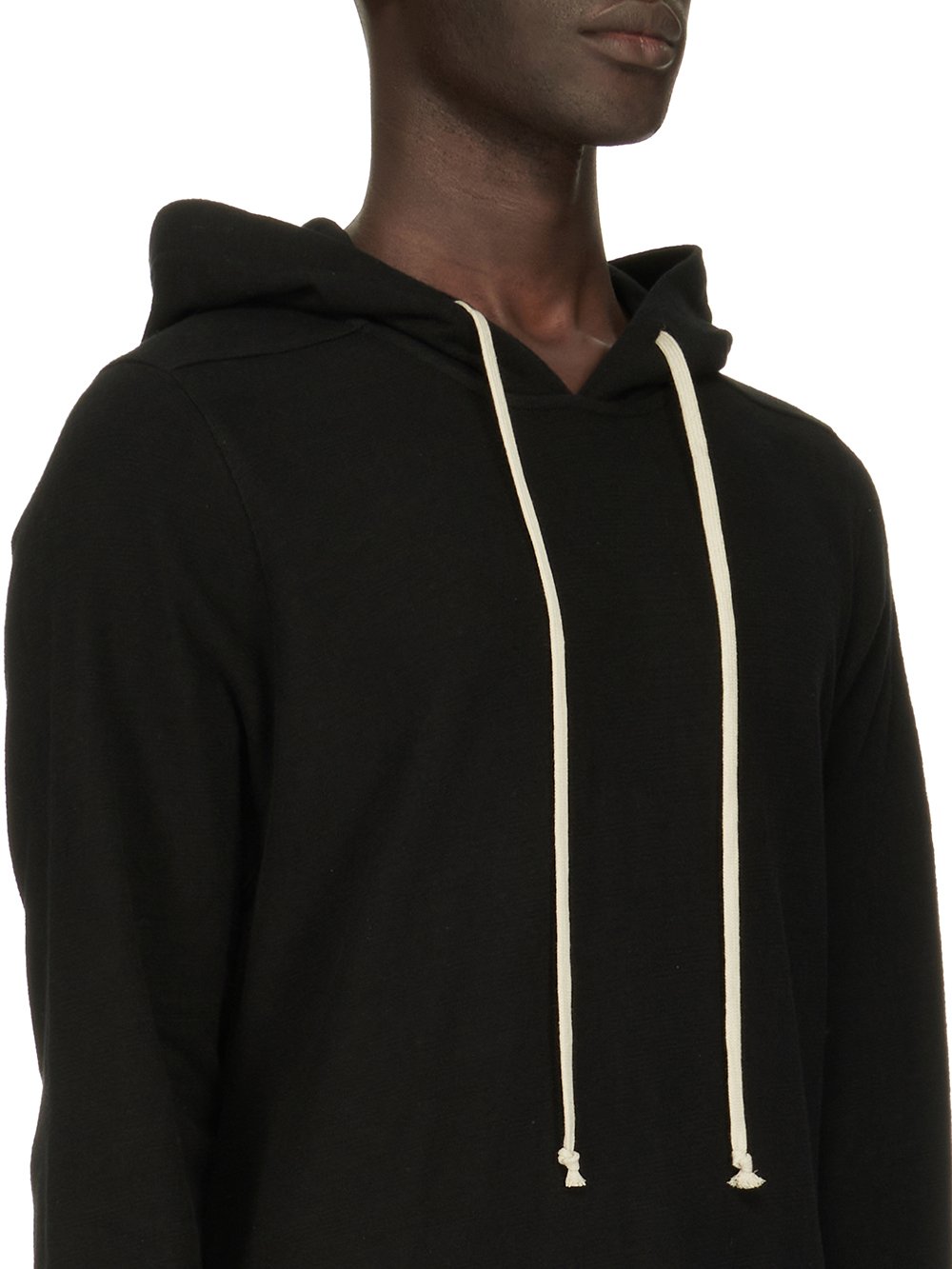 RICK OWENS FW23 LUXOR HOODIE IN  BLACK BIGARZATO JERSEY 