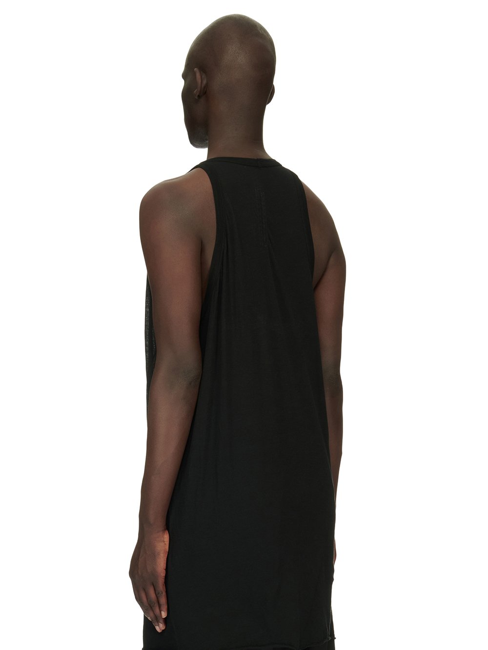 RICK OWENS FW23 LUXOR FOG TANK IN  BLACK UNSTABLE COTTON