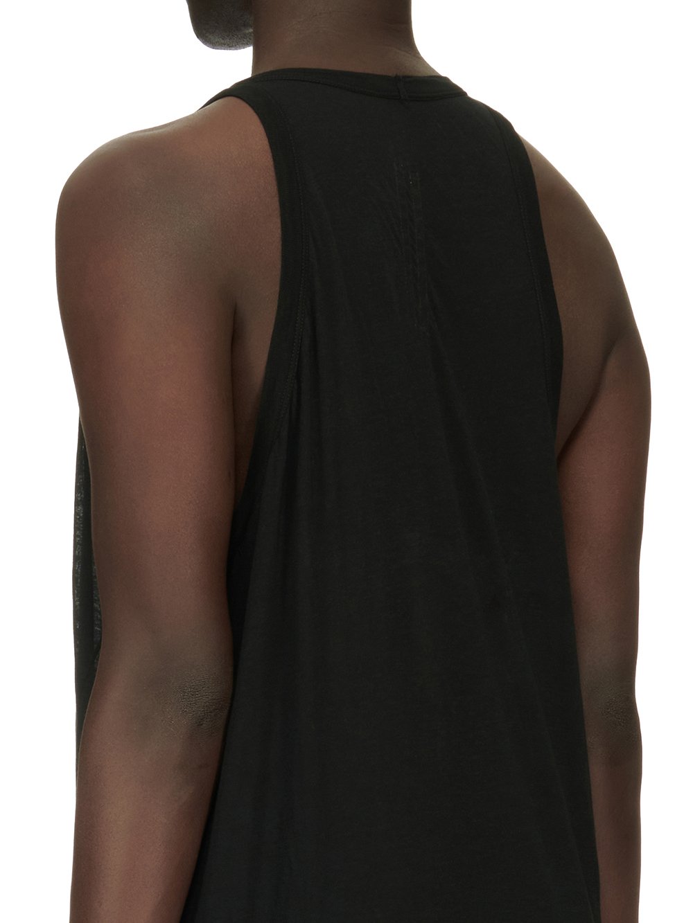 RICK OWENS FW23 LUXOR FOG TANK IN  BLACK UNSTABLE COTTON