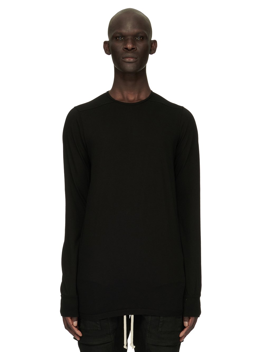 DRKSHDW FW23 LUXOR LEVEL LS T IN BLACK MEDIUM WEIGHT COTTON JERSEY 