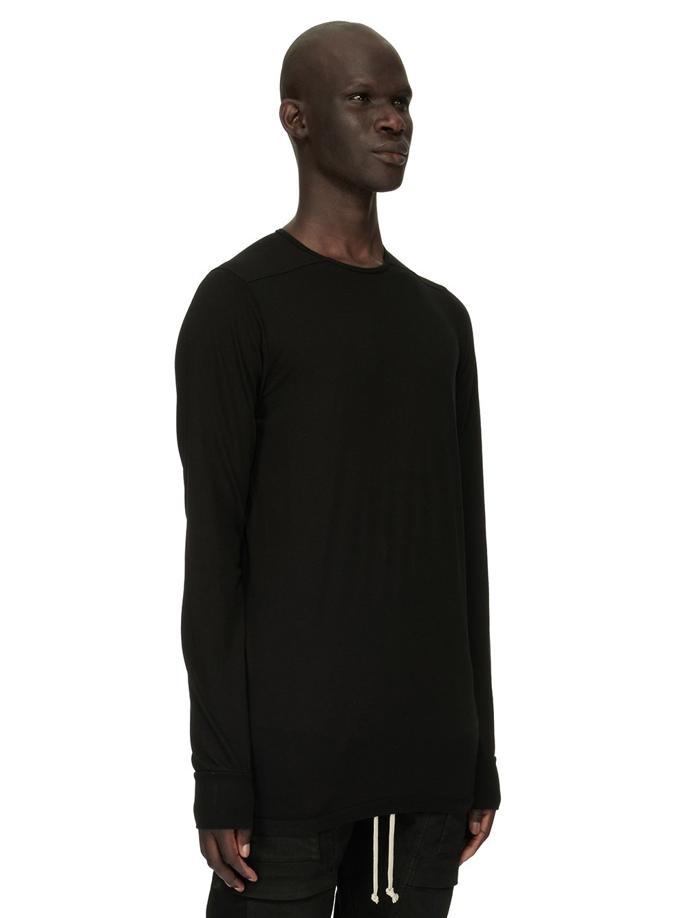 DRKSHDW FW23 LUXOR LEVEL LS T IN BLACK MEDIUM WEIGHT COTTON JERSEY 