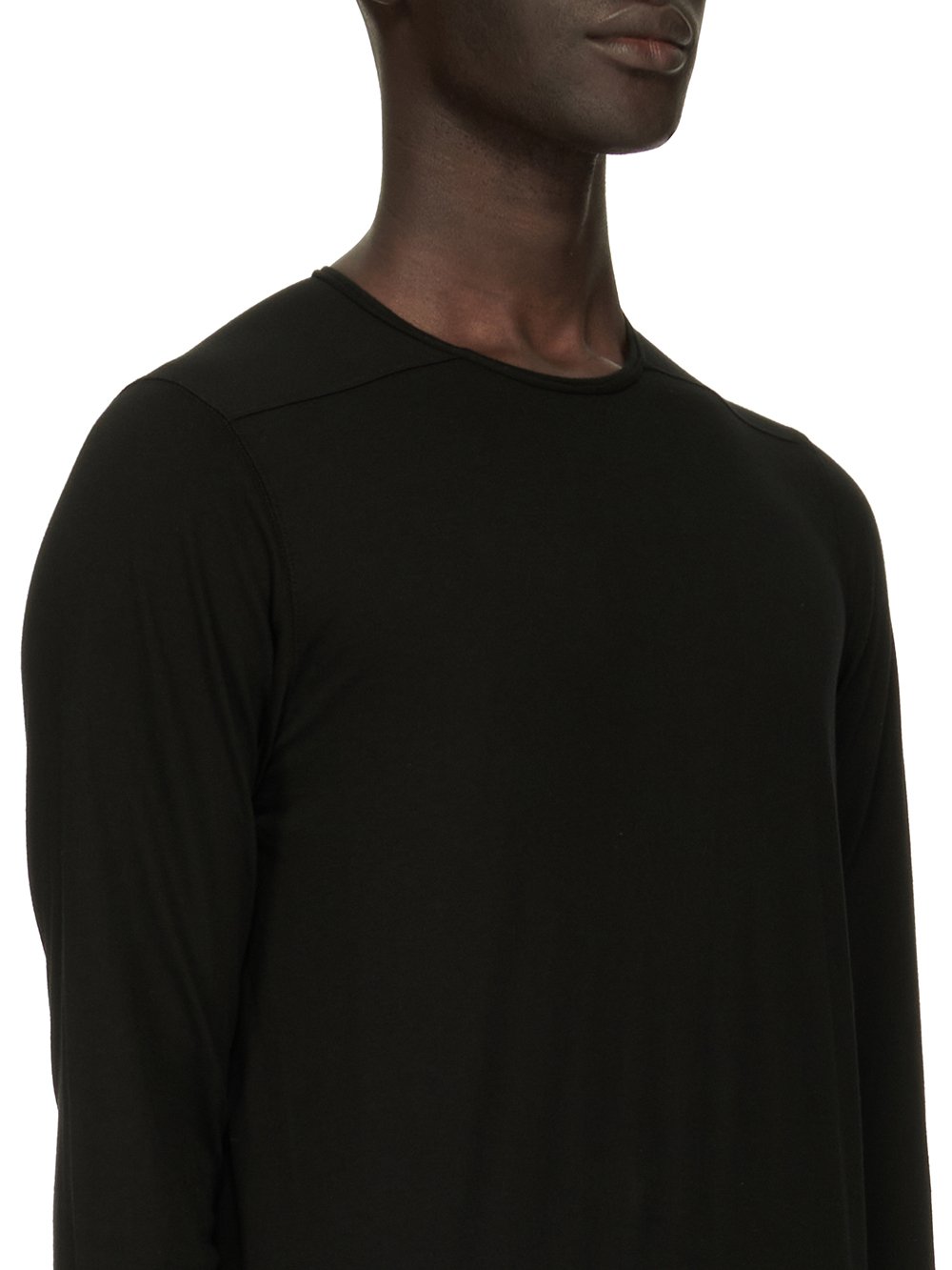 DRKSHDW FW23 LUXOR LEVEL LS T IN BLACK MEDIUM WEIGHT COTTON JERSEY 