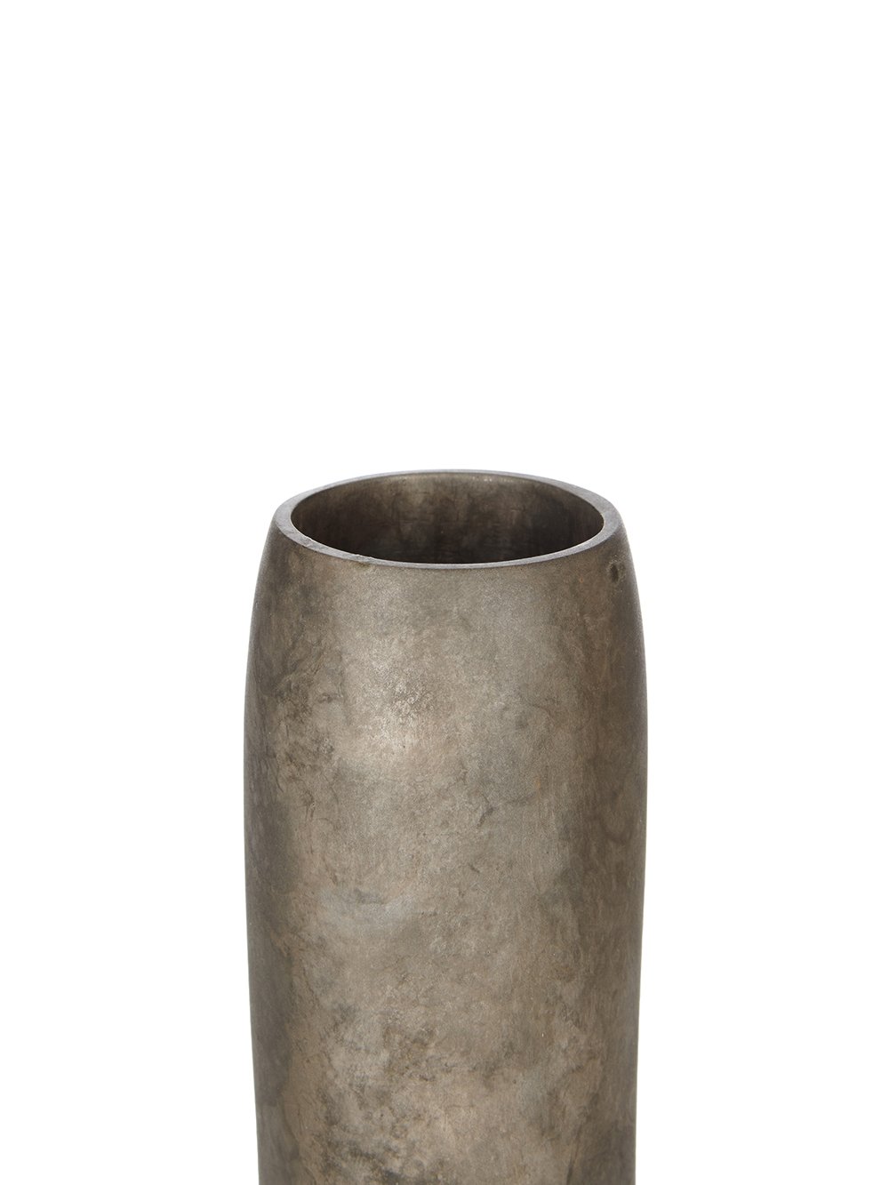 RICK OWENS BUD VASE IN NITRATE BRONZE FEATURES A OVAL SHAPE BOTTOM AND A MIDI-LENGTH NECK.