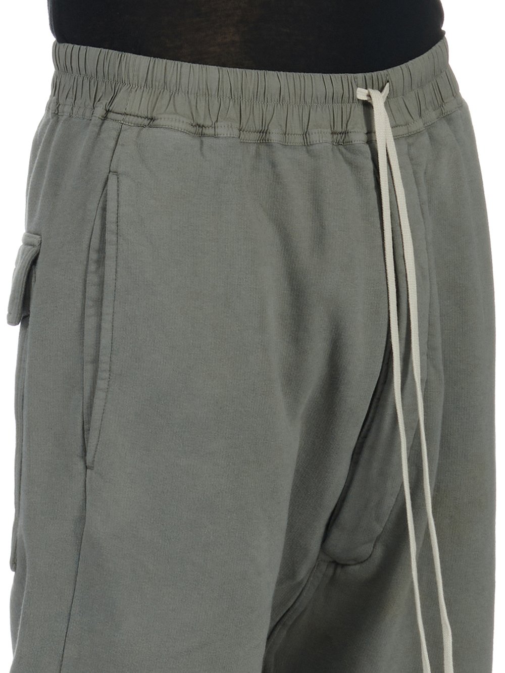 RICK OWENS FW23 LUXOR DRAWSTRING PODS IN HUSTLER BLUE FURKA HEAVY SWEATSHIRT 