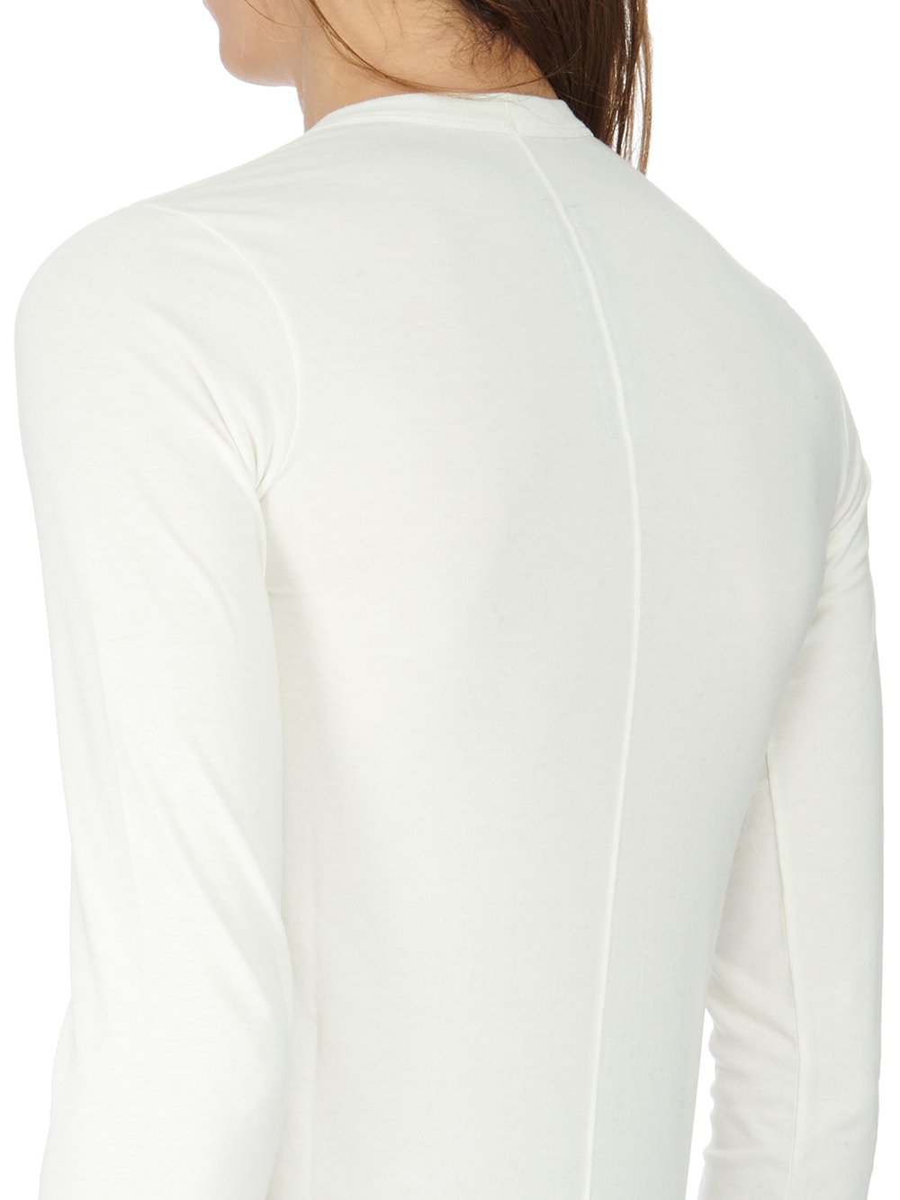 RICK OWENS FW23 LUXOR BASIC LS T IN MILK CLASSIC COTTON JERSEY