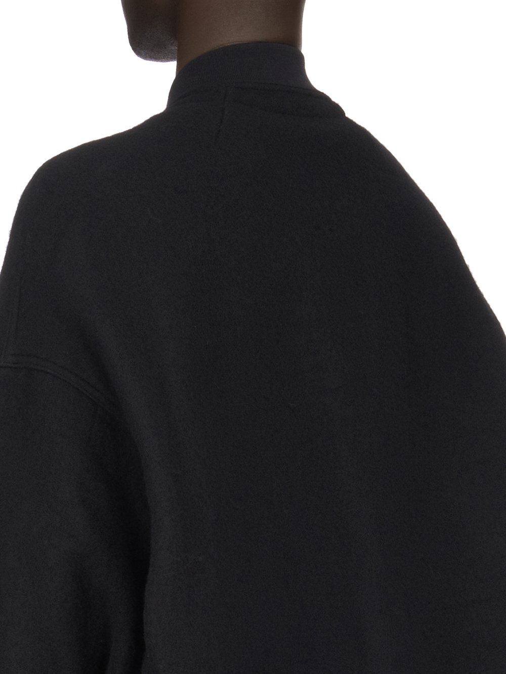 RICK OWENS FW23 LUXOR JUMBO PETER FLIGHT IN BLACK BOILED WOOL