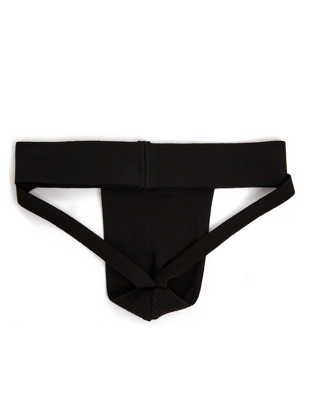 CHAMPION X RICK OWENS JOCKSTRAP IN BLACK COTTON MESH JERSEY