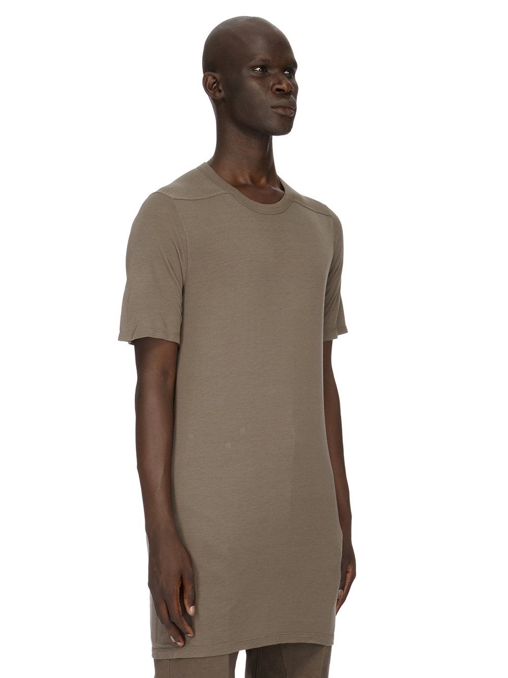 RICK OWENS FW23 LUXOR LEVEL T IN DUST GREY VISCOSE SILK JERSEY