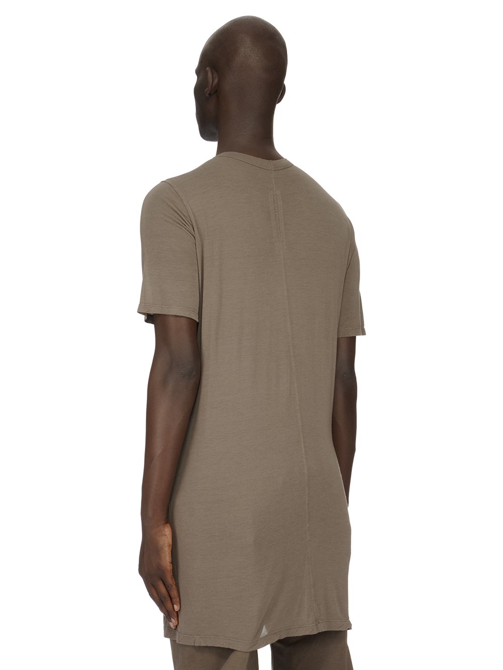 RICK OWENS FW23 LUXOR LEVEL T IN DUST GREY VISCOSE SILK JERSEY