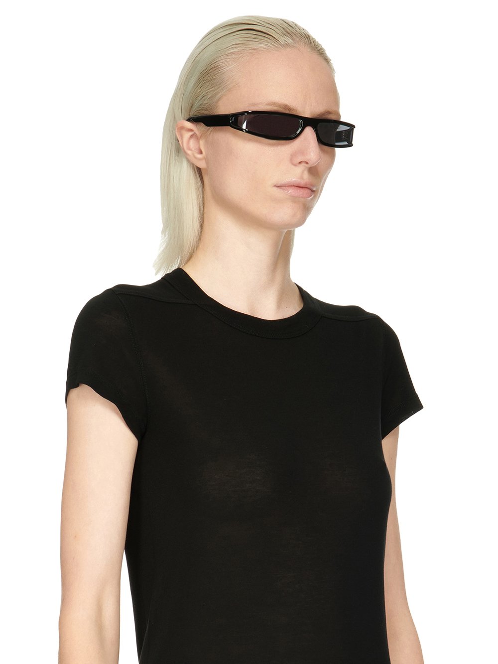 RICK OWENS FOG SUNGLASSES IN BLACK AND SILVER